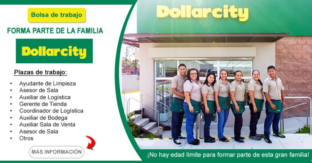 DOLLARCITY SOLICITA 45 PERSONAS PARA TRABAJAR EN SUS LOCALES | POSTULA YA